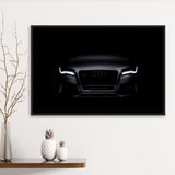 Supper Black Car Sport Car Framed Canvas Prints Wall Art Home Decor - Painting Canvas, Black Frame, Framed Picture