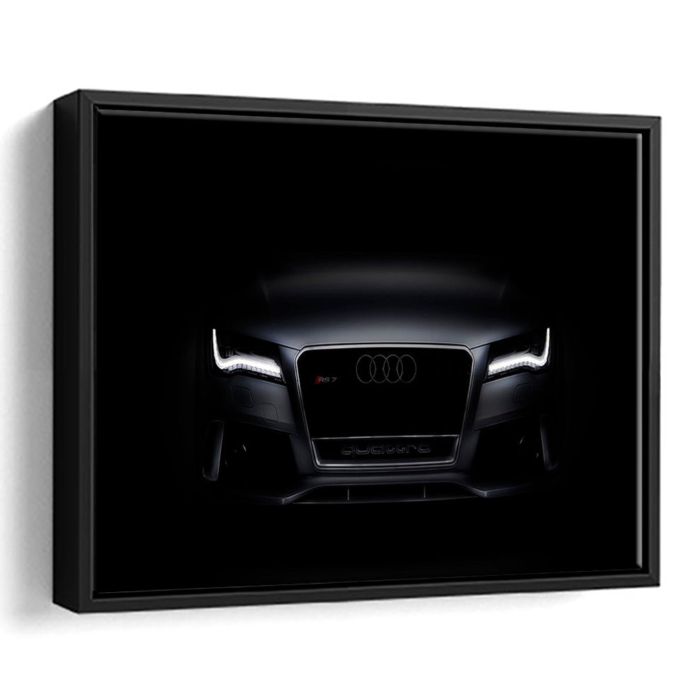 Supper Black Car Sport Car Framed Canvas Prints Wall Art Home Decor - Painting Canvas, Black Frame, Framed Picture