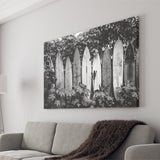 Surfboards Art Black And White Print, Vintage Surfboards Canvas Prints Wall Art Home Decor
