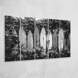Surfboards Art Black And White Print, Vintage Surfboards Larger Canvas Art, 5 Piece Canvas Prints Wall Art Decor