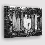 Surfboards Art Black And White Print, Vintage Surfboards Canvas Prints Wall Art Home Decor