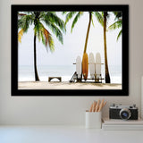 Surfboards Original Framed Art Prints Wall Decor - Painting Prints, Framed Picture, Home Decor