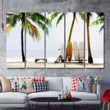 Surfboards Original 5 Piece B Canvas Prints Wall Art Decor - Painting Canvas, Multi Panels