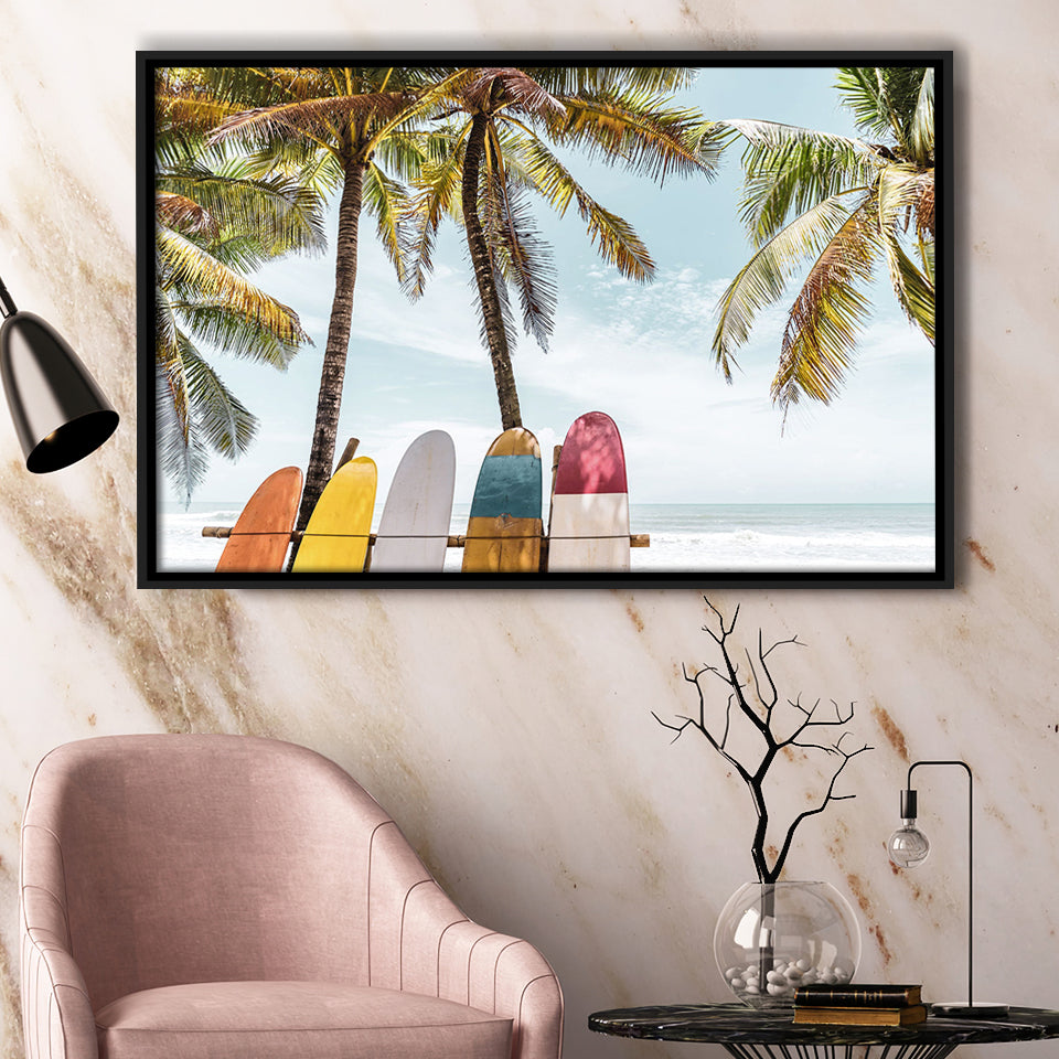 Surfing Cool Framed Canvas Prints Wall Art Decor - Paiting Canvas, Art Prints, Floating Frame
