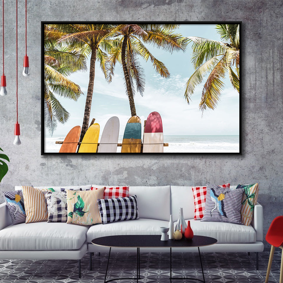 Surfing Cool Framed Canvas Prints Wall Art Decor - Paiting Canvas, Art Prints, Floating Frame
