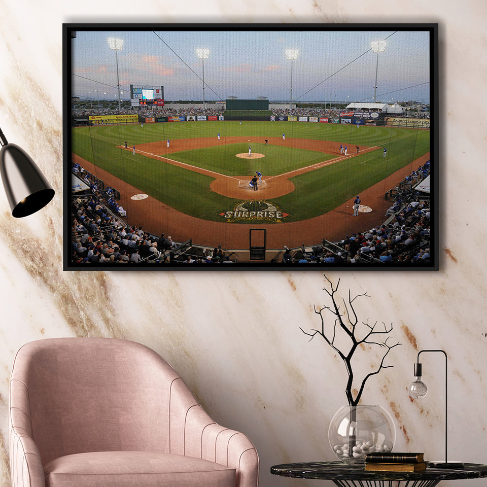 Surprise Stadium, Stadium Canvas, Sport Art, Gift for him, Framed Canvas Prints Wall Art Decor, Framed Picture