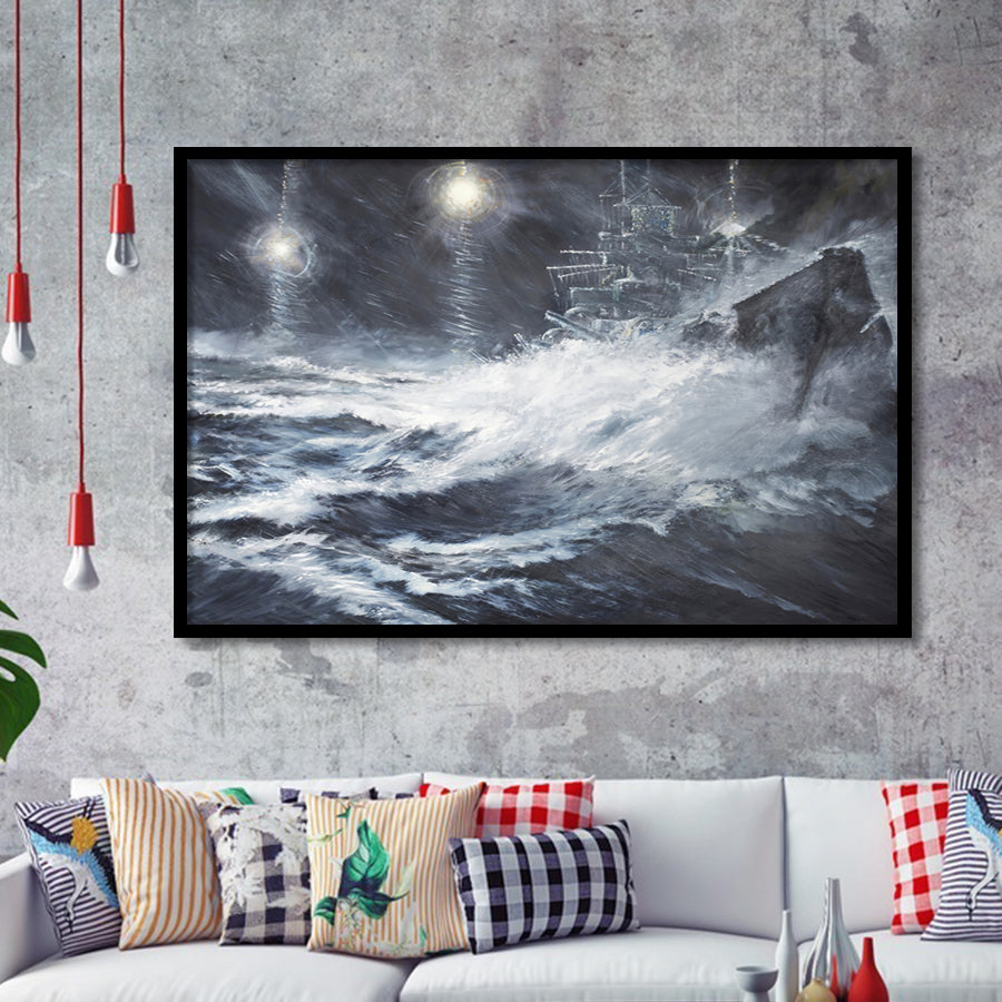 Surprised By Starshell Scharnhorst North Cape Framed Art Prints Wall Decor - Painting Art, Framed Picture, Home Decor, For Sale