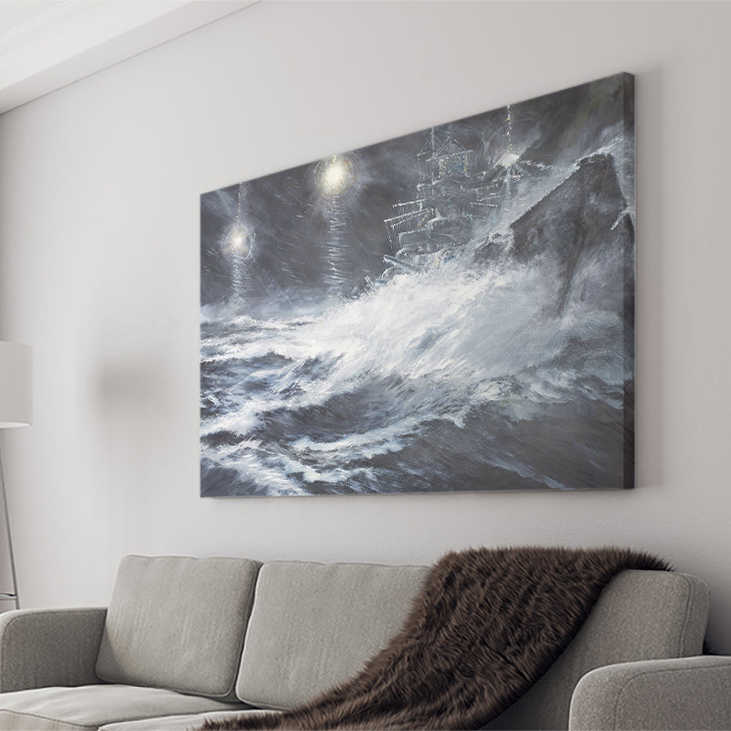 Surprised By Starshell Scharnhorst North Cape Canvas Wall Art - Canvas Prints, Prints For Sale, Painting Canvas