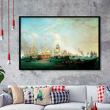 Surrender Of The Santissima Trinidad To Neptune The Battle Of Trafalgar Framed Art Prints Wall Decor - Painting Art, Framed Picture, Home Decor