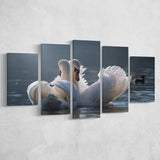 Swan, Love Multi Panels,Canvas Prints Wall Art Home Decor
