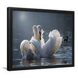 Swan, Love Framed Art Prints Wall Art Decor,Black Frame, Ready to hang