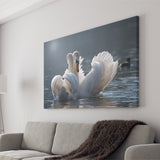 Swan, Love Canvas Prints Wall Art Home Decor - Painting Canvas, Ready to hang