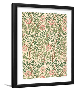 Sweet briar design for wallpaper printed by john henry dearle_William Morris-Art Print,Frame Art,Plexiglass Cover
