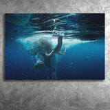 Swimming Elephant Canvas Prints Wall Art Decor - Painting Canvas,Home Decor, Ready to Hang