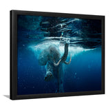 Swimming Elephant Framed Art Prints Wall Art Decor, Framed Picture, Home Decor