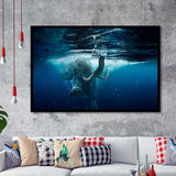 Swimming Elephant Framed Art Prints Wall Art Decor, Framed Picture, Home Decor