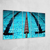 Swimming Pool Underwater Canvas Art, Swimming 5 Panels B,Large Canvas,Canvas Prints Wall Art Home Decor