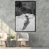Swimsuit Black And White Print, Beach Framed Canvas Prints Wall Art Home Decor, Floating Frame