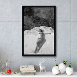 Swimsuit Black And White Print, Beach Framed Canvas Prints Wall Art Home Decor, Floating Frame