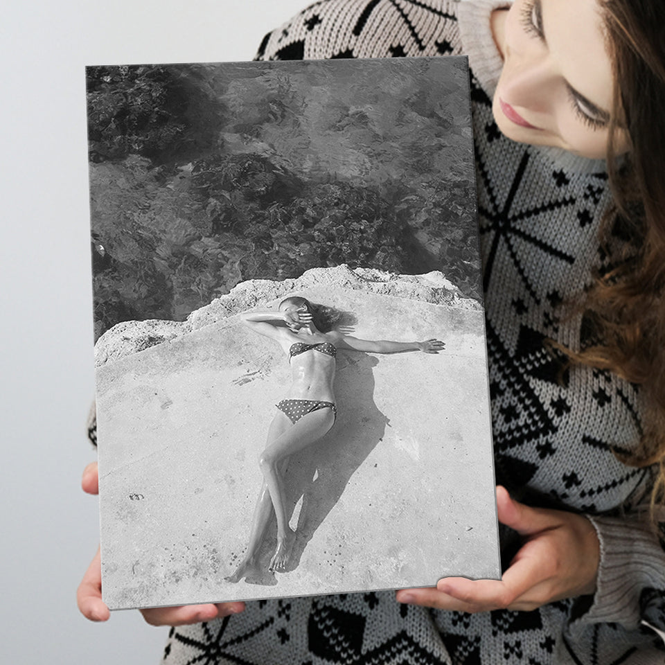 Swimsuit Black And White Print, Beach Canvas Prints Wall Art Home Decor