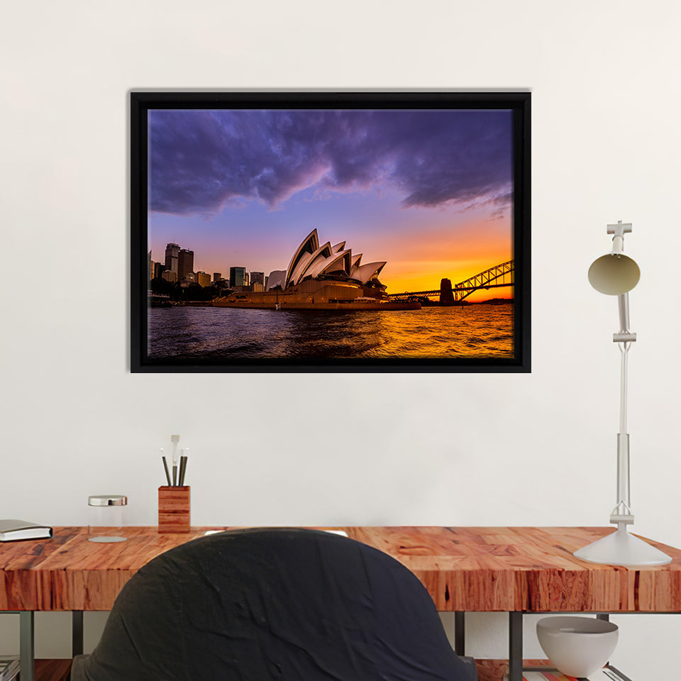 Sydney Opera House Australia Framed Canvas Wall Art - Canvas Prints, Prints For Sale, Painting Canvas,Framed Prints