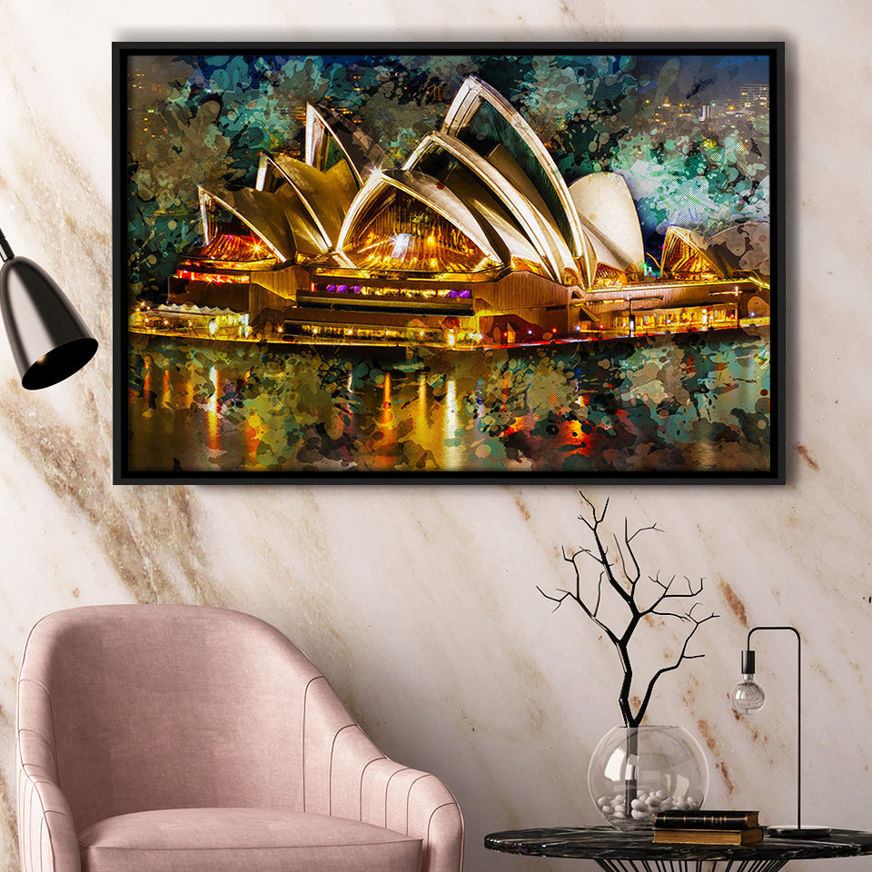 Sydney Opera House Framed Canvas Prints Wall Art Decor - Painting Canvas, Framed Picture, Home Decor