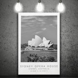 Sydney Opera House Black And White Art Canvas Prints Wall Art Home Decor