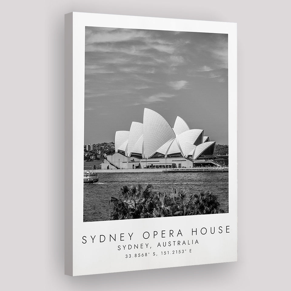 Sydney Opera House Black And White Art Canvas Prints Wall Art Home Decor