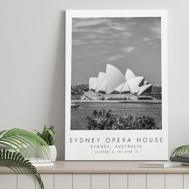 Sydney Opera House Black And White Art Canvas Prints Wall Art Home Decor