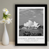 Sydney Opera House Black And White Art Framed Art Prints Wall Art Decor, Framed Picture