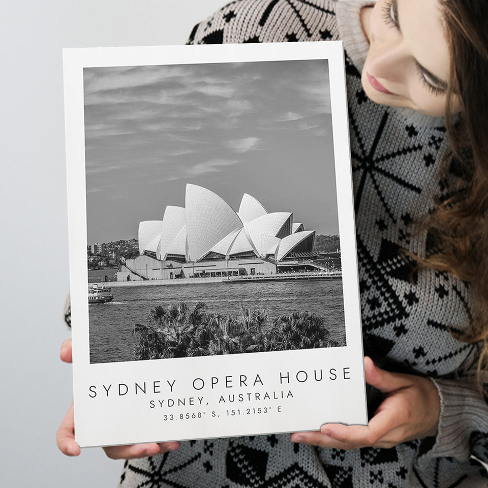 Sydney Opera House Black And White Art Canvas Prints Wall Art Home Decor