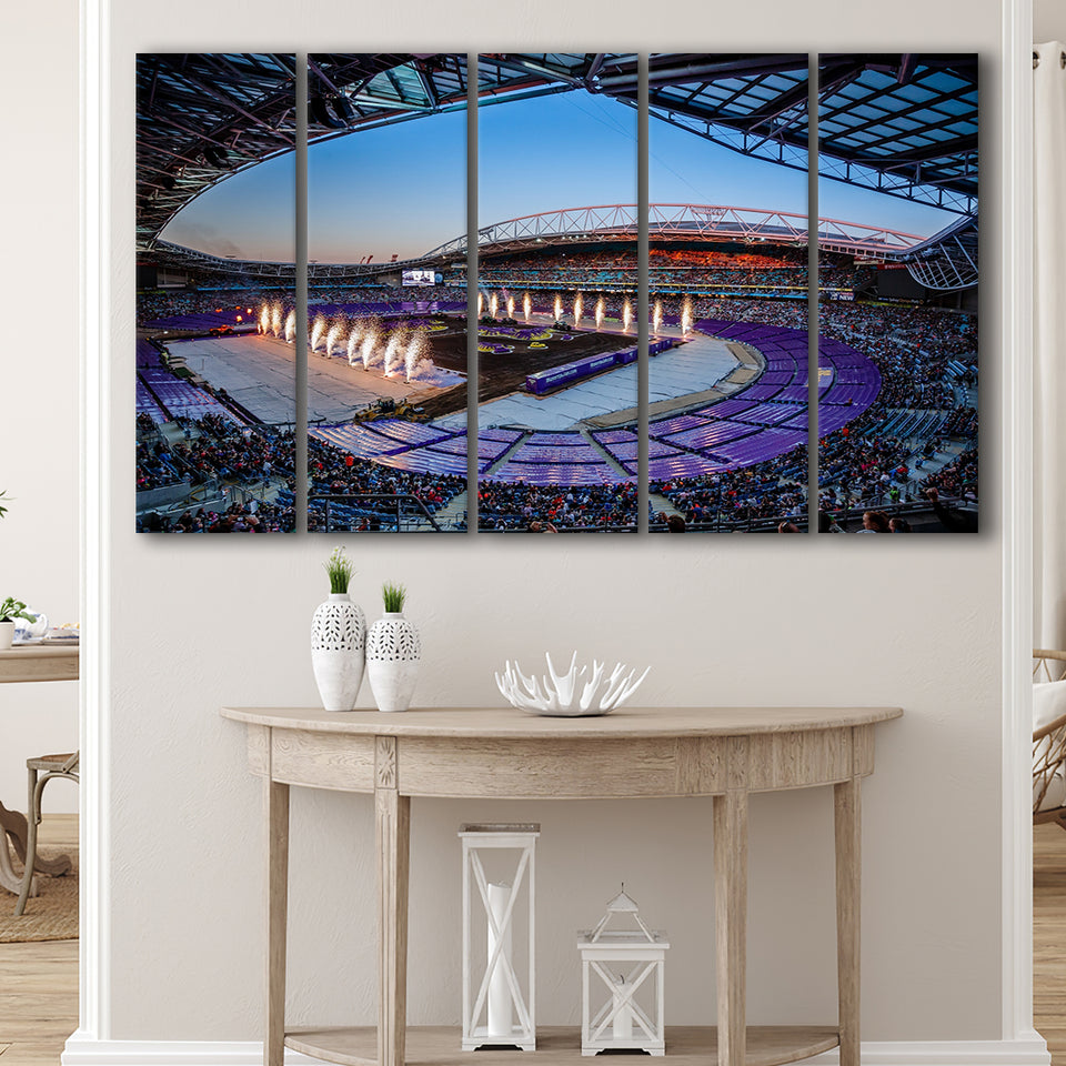 Sydneys Anz Stadium, Stadium Canvas, Sport Art, Gift for him, Multi Panels B, Canvas Prints Wall Art Decor