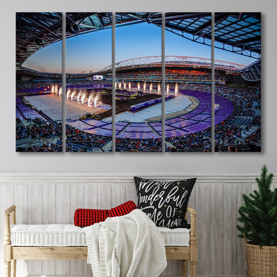 Sydneys Anz Stadium, Stadium Canvas, Sport Art, Gift for him, Multi Panels B, Canvas Prints Wall Art Decor