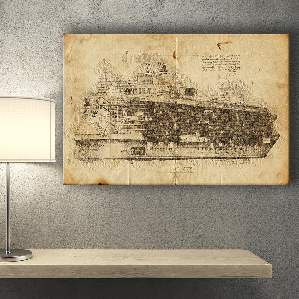 Symphony Of The Seas Cruise Ship Canvas Prints Wall Art - Painting Canvas, Painting Prints, Wall Home Decor, Prints for Sale