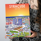 Syracuse New York Art Sunset Landscape ,City Art Print, Large Canvas, Canvas Print Wall Art Home Decor