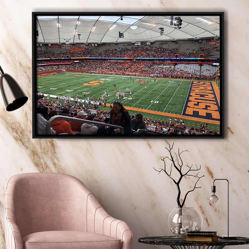 Syracuse Orange Stadium Framed Canvas Prints Carrier Dome Stadium Wall Art,Sport Stadium Art Prints, Fan Gift