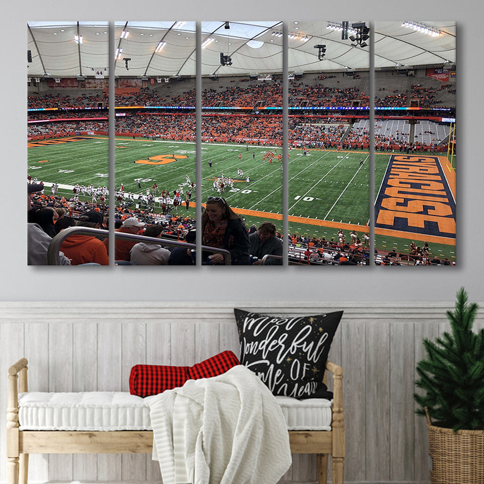 Syracuse Orange Stadium Canvas Prints Carrier Dome Stadium Wall Art,Multi Panels B,Sport Stadium Art Prints, Fan Gift