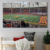 Syracuse Orange Stadium Canvas Prints Carrier Dome Stadium Wall Art,Multi Panels B,Sport Stadium Art Prints, Fan Gift