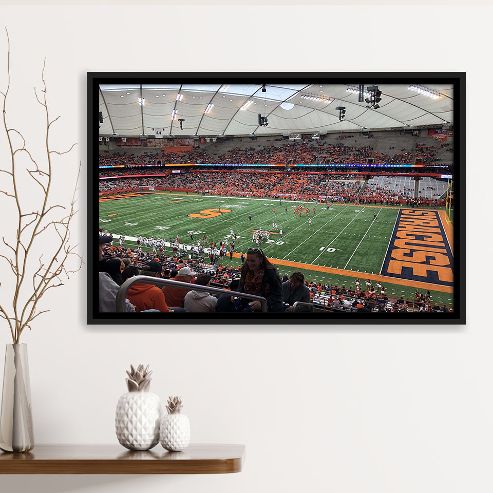 Syracuse Orange Stadium Framed Canvas Prints Carrier Dome Stadium Wall Art,Sport Stadium Art Prints, Fan Gift