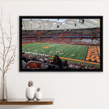 Syracuse Orange Stadium Framed Canvas Prints Carrier Dome Stadium Wall Art,Sport Stadium Art Prints, Fan Gift
