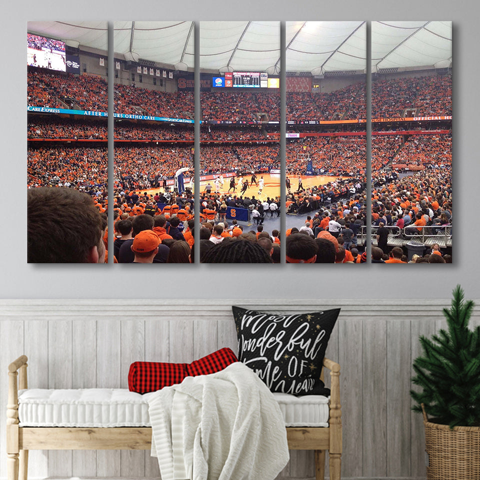 Syracuse Orange Stadium Canvas Prints Carrier Dome Wall Art Basketball,Multi Panels B,Sport Stadium Art Prints, Fan Gift