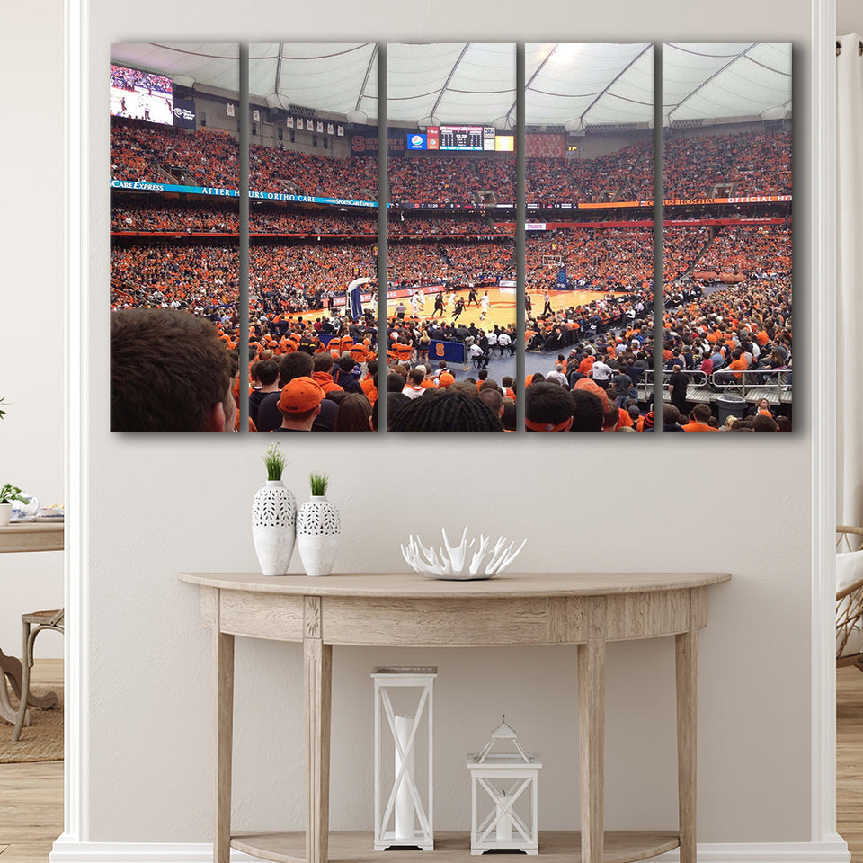 Syracuse Orange Stadium Canvas Prints Carrier Dome Wall Art Basketball,Multi Panels B,Sport Stadium Art Prints, Fan Gift