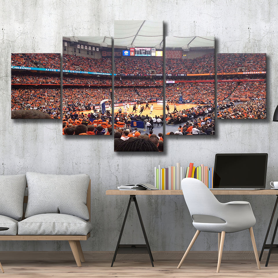 Syracuse Orange Stadium Canvas Prints Carrier Dome Wall Art Basketball,Multi Panels,Sport Stadium Art Prints, Fan Gift