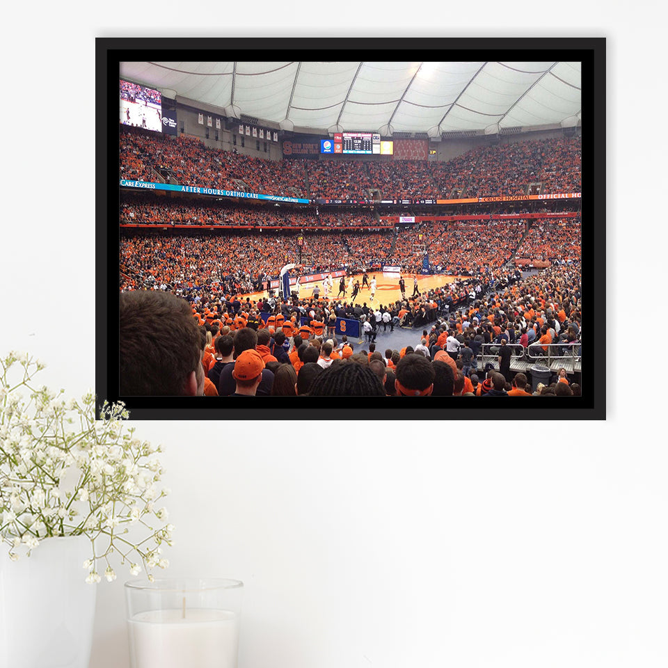 Syracuse Orange Stadium Framed Canvas Prints Carrier Dome Wall Art Basketball,Sport Stadium Art Prints, Fan Gift