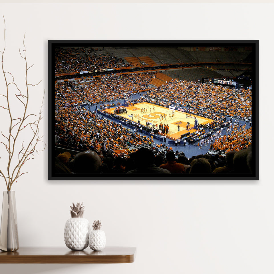 Syracuse University Stadium Framed Canvas Prints Carrier Dome Stadium Wall Art,Sport Stadium Art Prints, Fan Gift