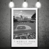 T-Mobile Park Seattle Mariners Baseball Lovers Black And White Art Canvas Prints Wall Art Home Decor