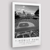 T-Mobile Park Seattle Mariners Baseball Lovers Black And White Art Canvas Prints Wall Art Home Decor