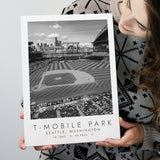 T-Mobile Park Seattle Mariners Baseball Lovers Black And White Art Canvas Prints Wall Art Home Decor