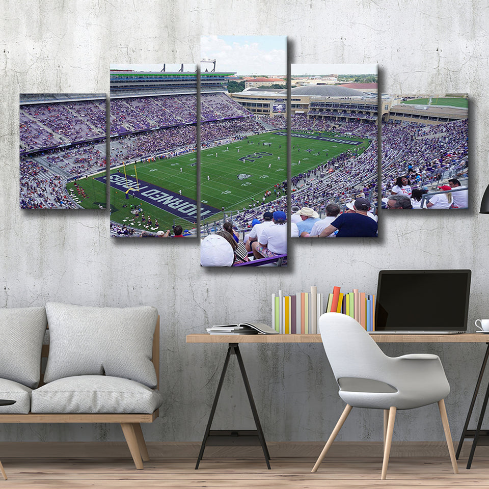 TCU Horned Frogs Wall Art Amon G Carter,Multi Panels,Sport Stadium Art Prints, Fan Gift