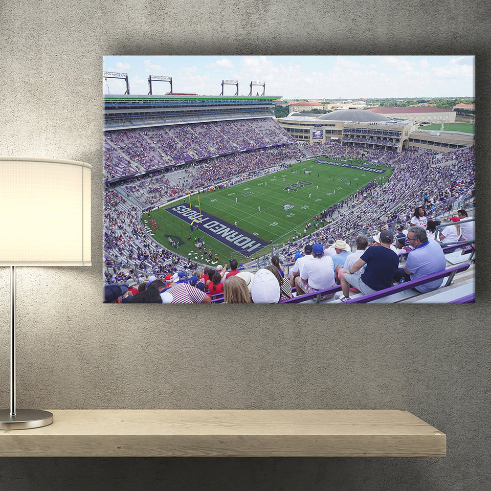 TCU Horned Frogs Wall Art Amon G Carter,Sport Stadium Art Prints, Fan Gift, Wall Decor